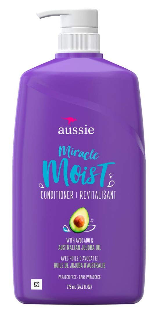 Aussie Miracle Moist Hair Conditioner, Avocado and Australian Jojoba Oil, 26.2 Oz